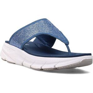 NEW EASY SPIRIT WOMEN'S MOON 2 SPORT RHINESTONE BLUE SANDALS SZ 8.5